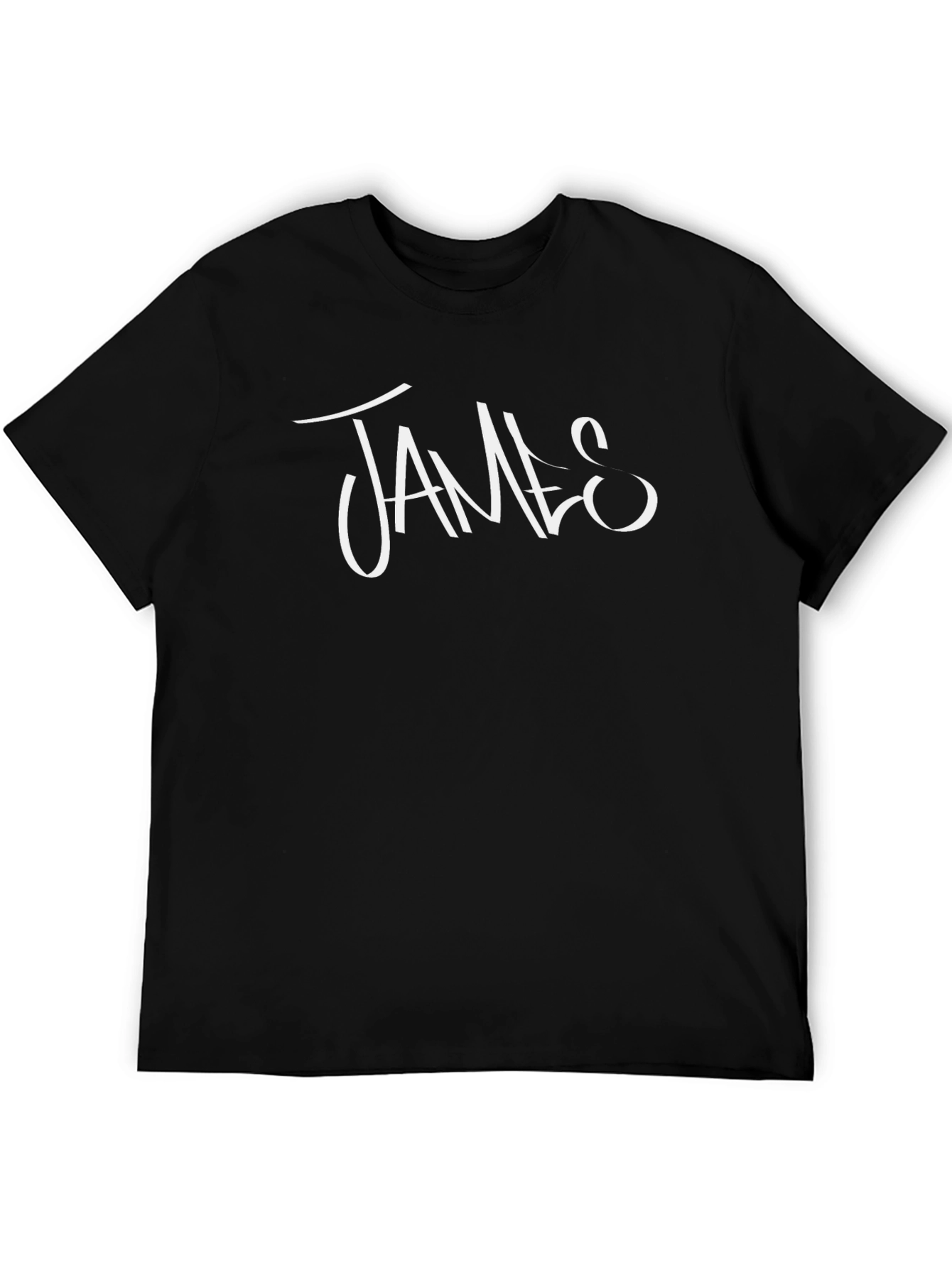 James Script Graphic T-Shirt - Black