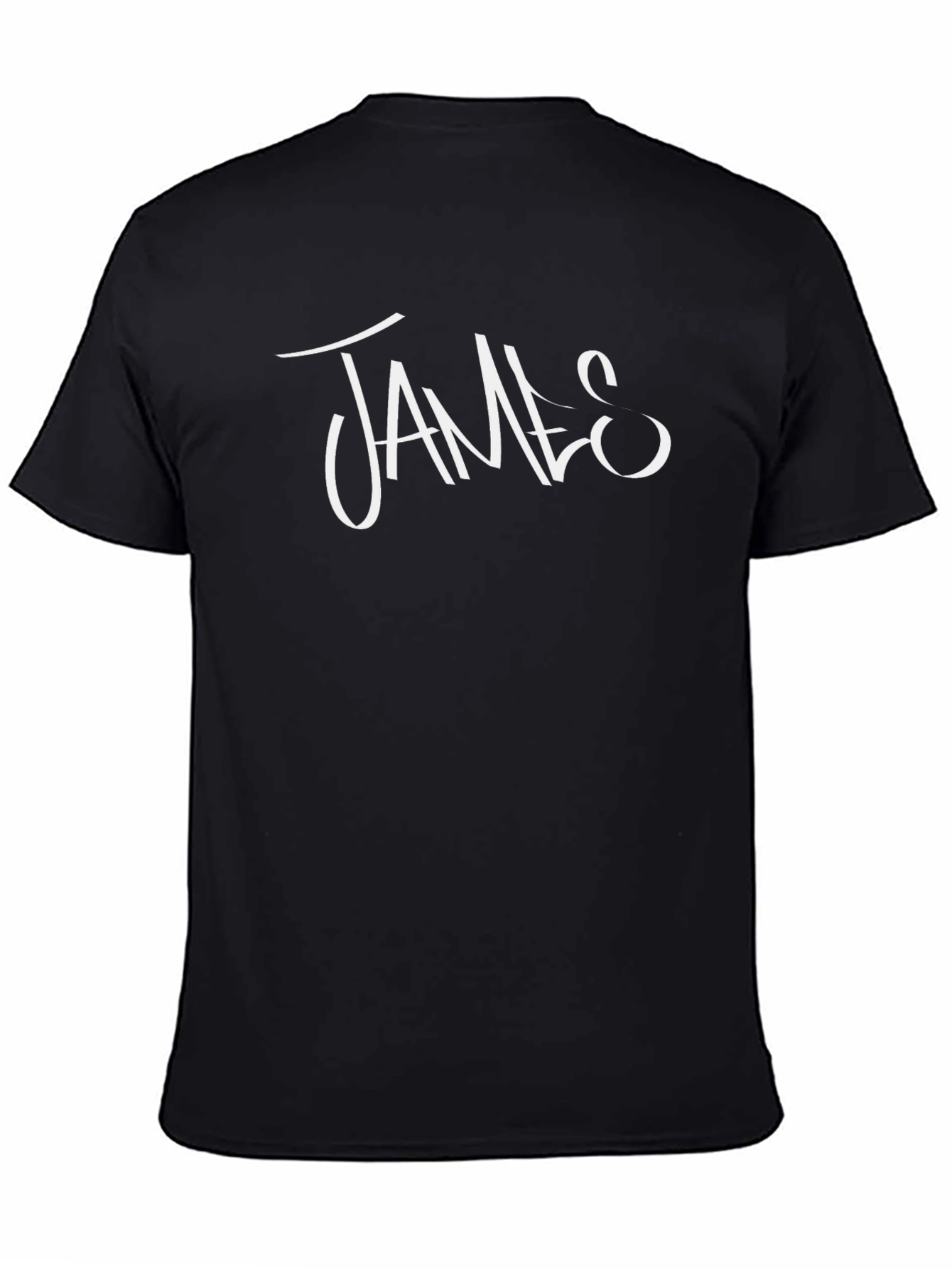 James Script Graphic T-Shirt - Black