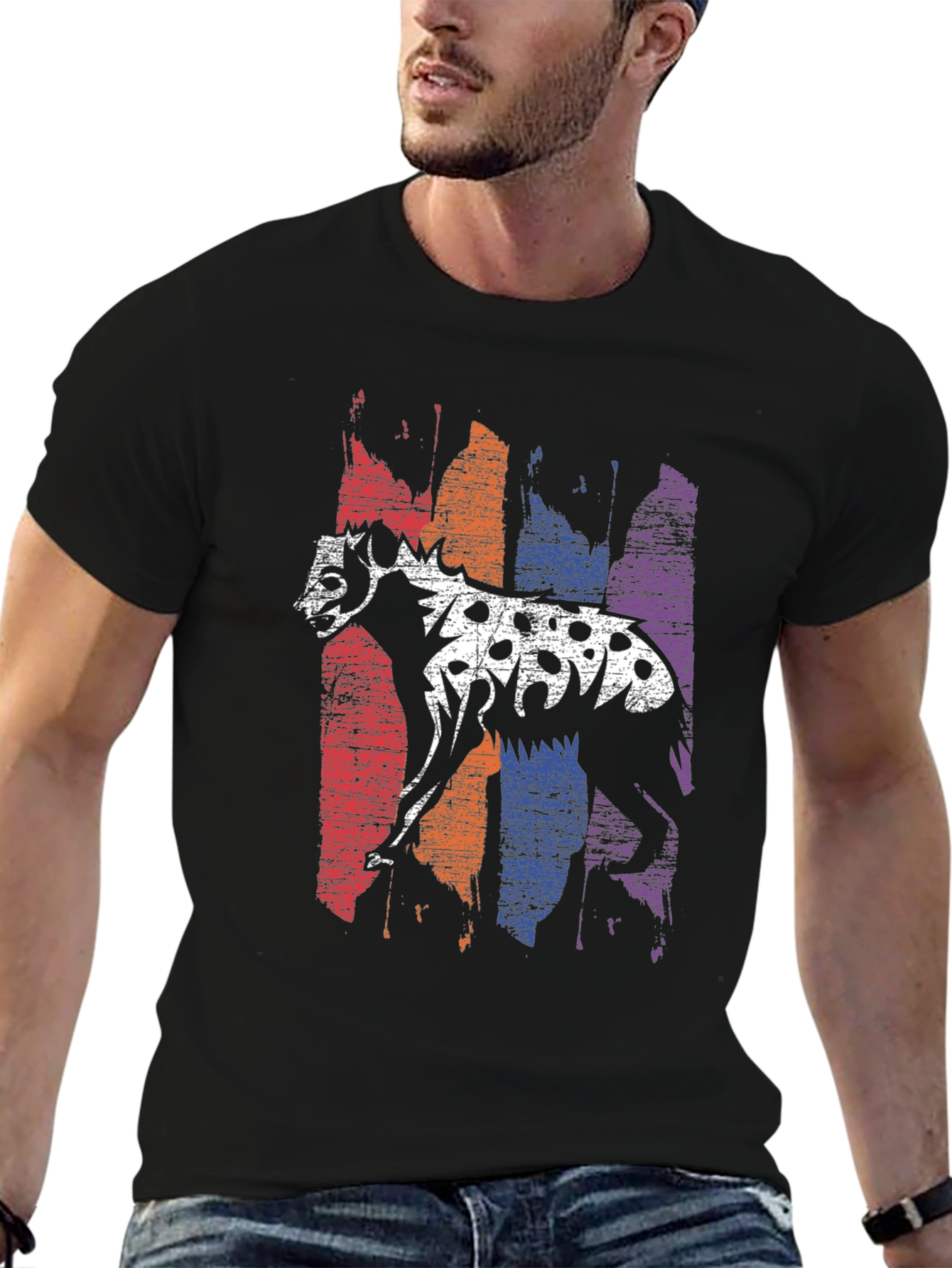 Hyena Graphic Tee - Mens Crew Neck T-Shirt