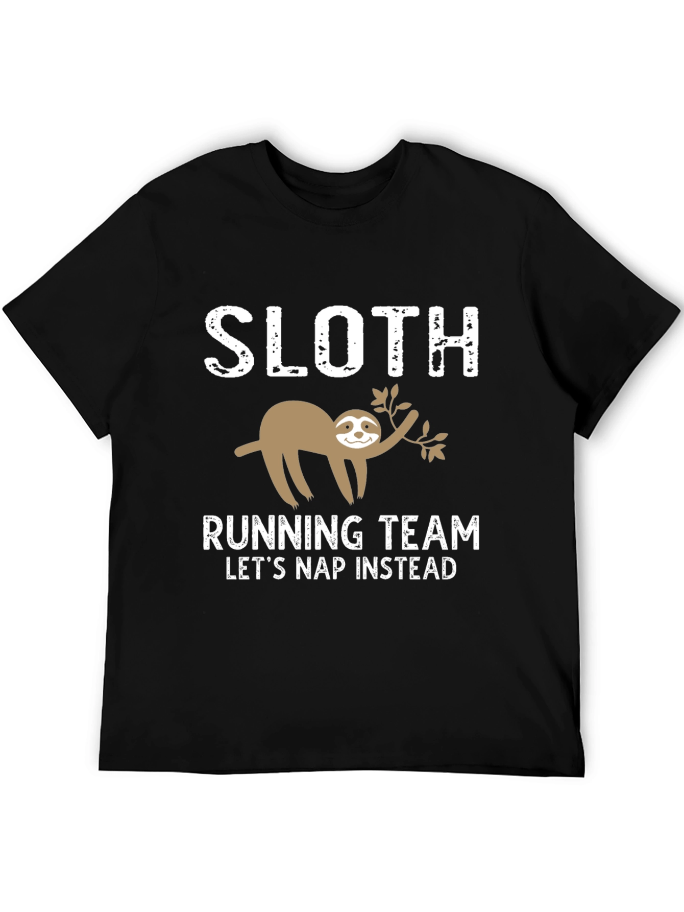 Sloth Running Team Black Graphic T-Shirt