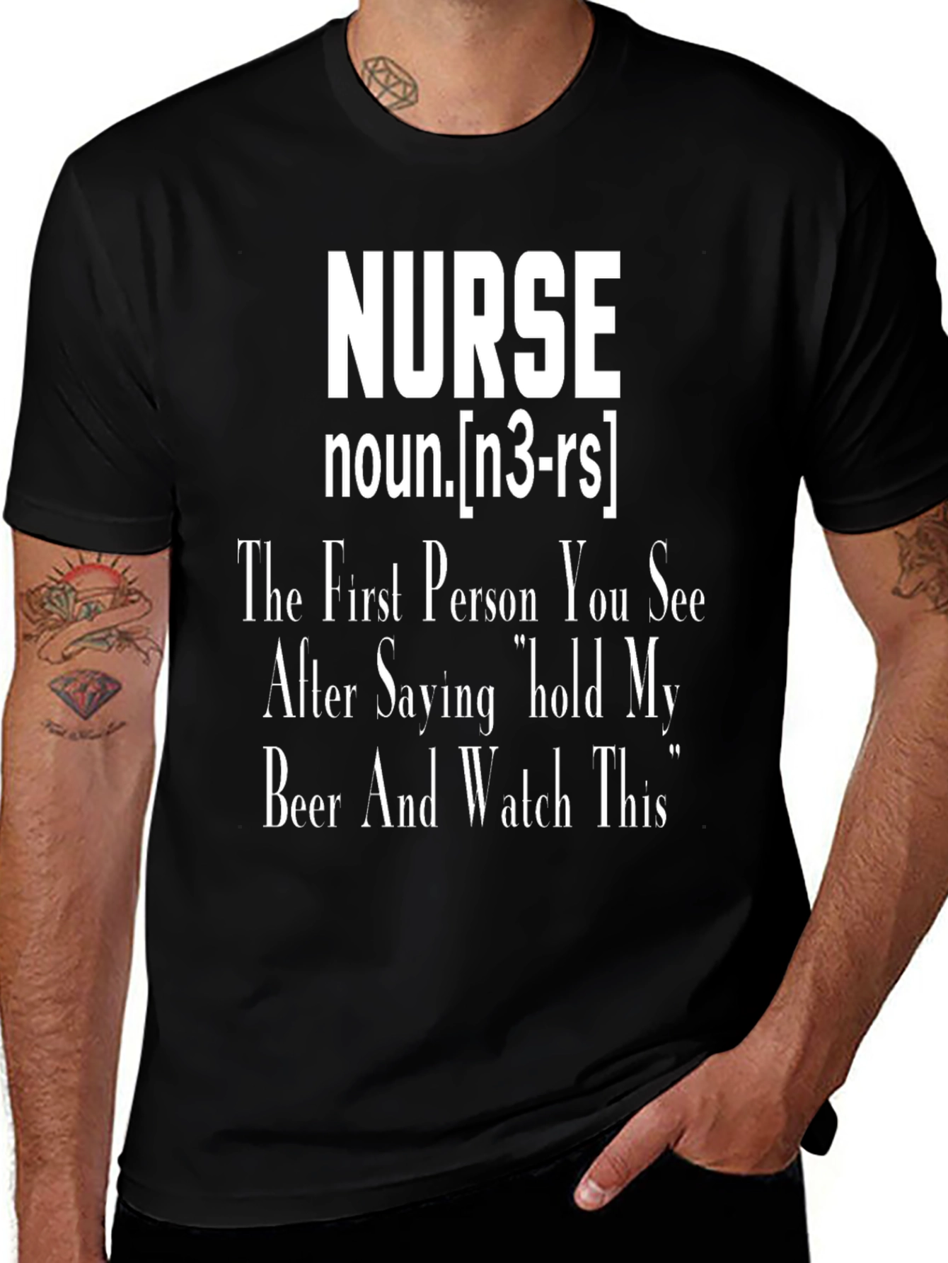 Nurse Definition T-Shirt - Hold My Beer Funny Tee