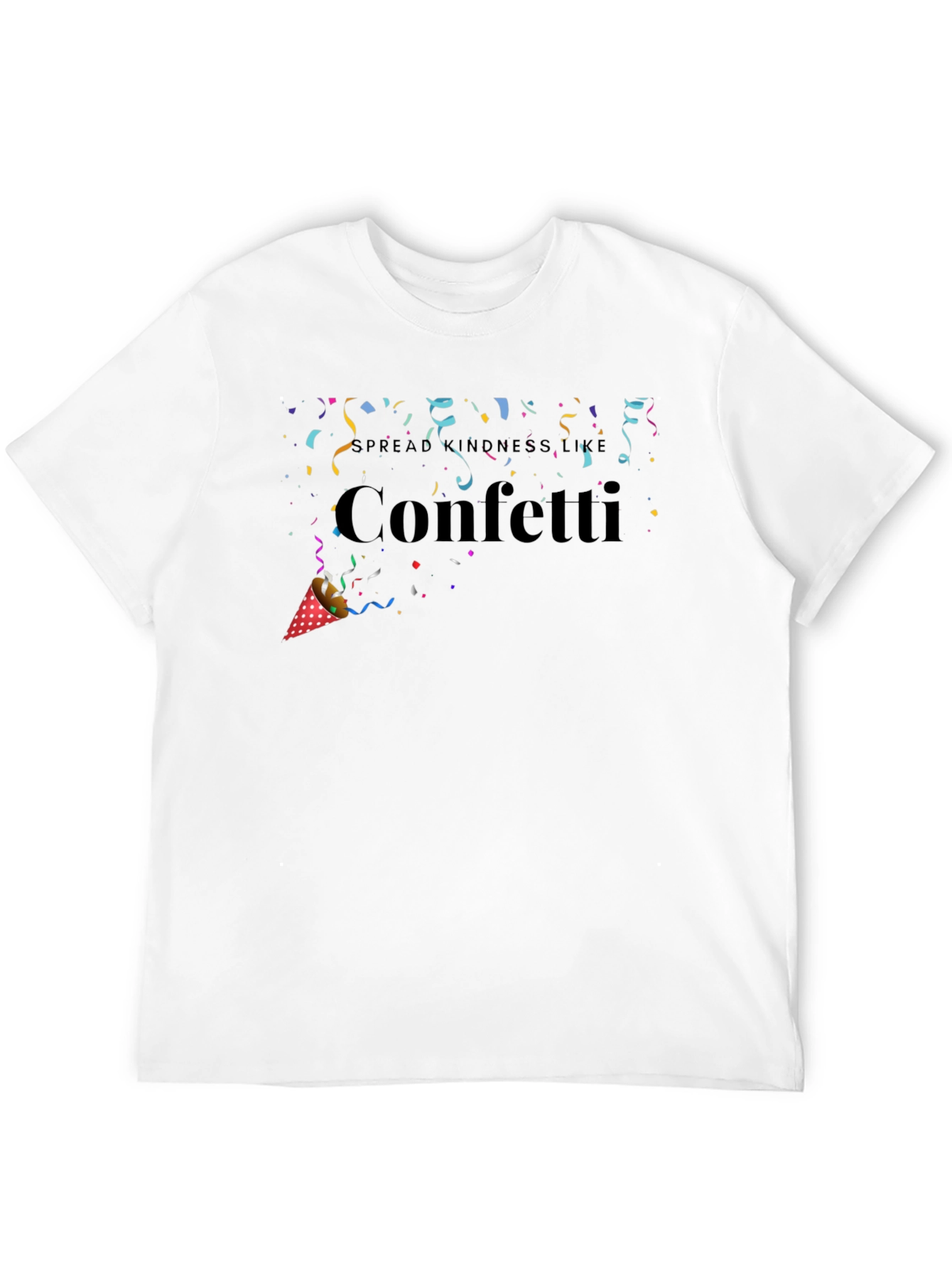 Spread Kindness Like Confetti Black T-Shirt
