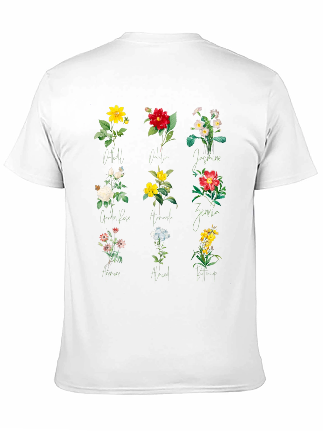 Floral Botanical T-Shirt - Black