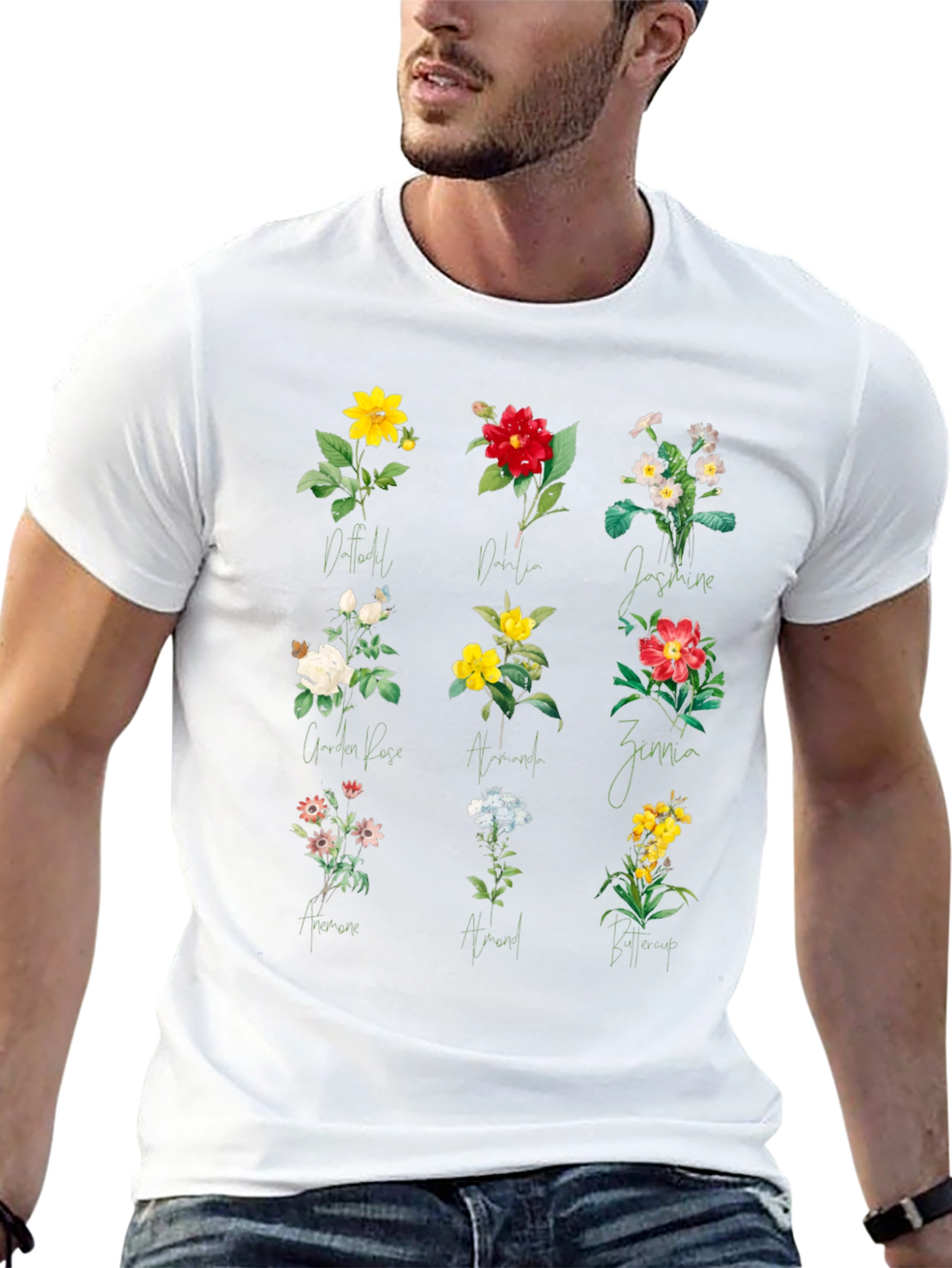 Floral Botanical T-Shirt - Black