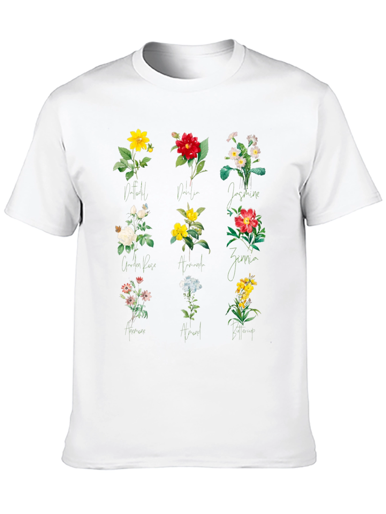 Floral Botanical T-Shirt - Black
