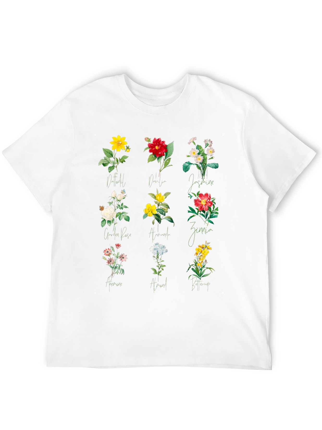 Floral Botanical T-Shirt - Black