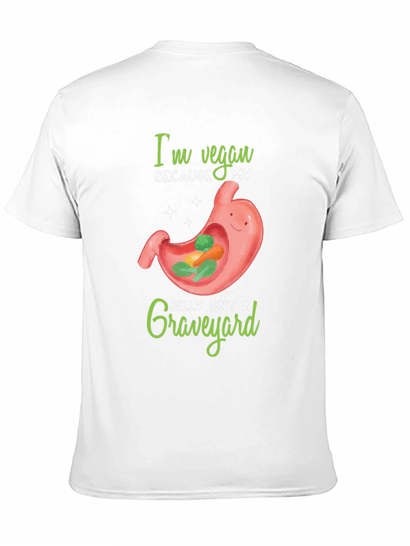 Vegan Stomach T-Shirt - Graveyard Belly