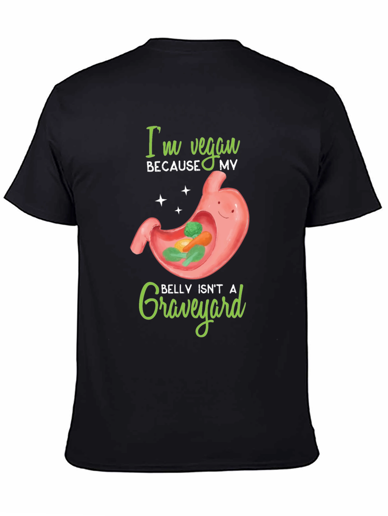 Vegan Stomach T-Shirt - Graveyard Belly
