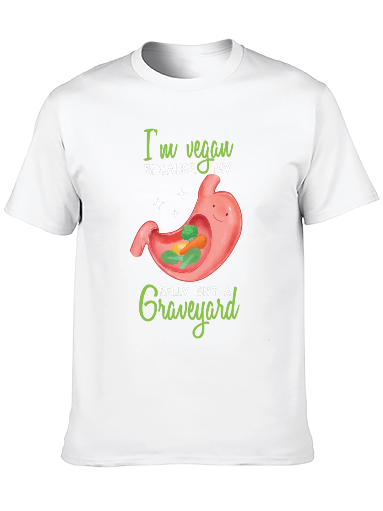 Vegan Stomach T-Shirt - Graveyard Belly