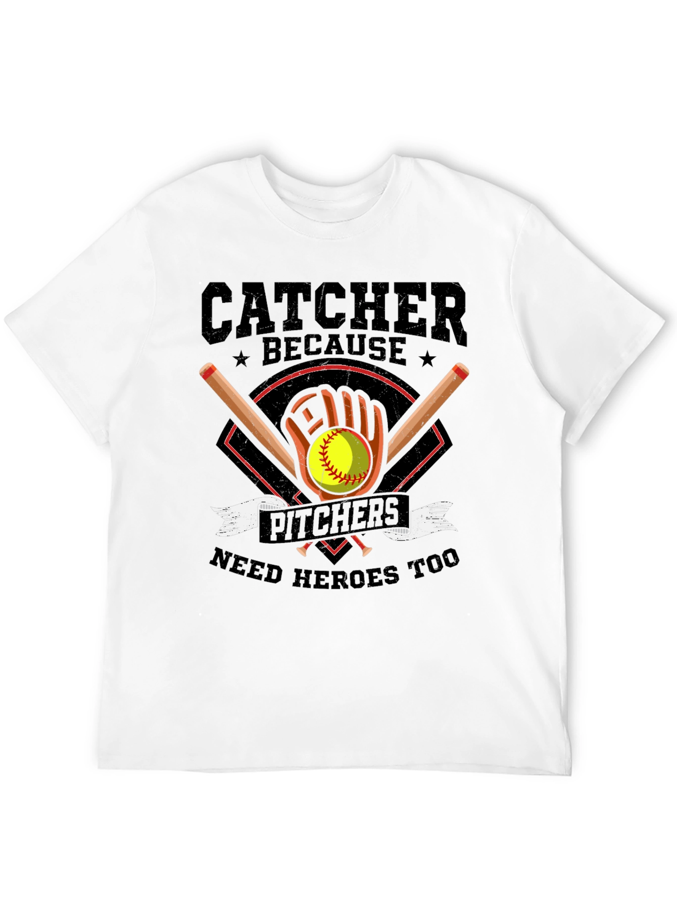 Catcher Hero T-Shirt Baseball Softball Player Tee