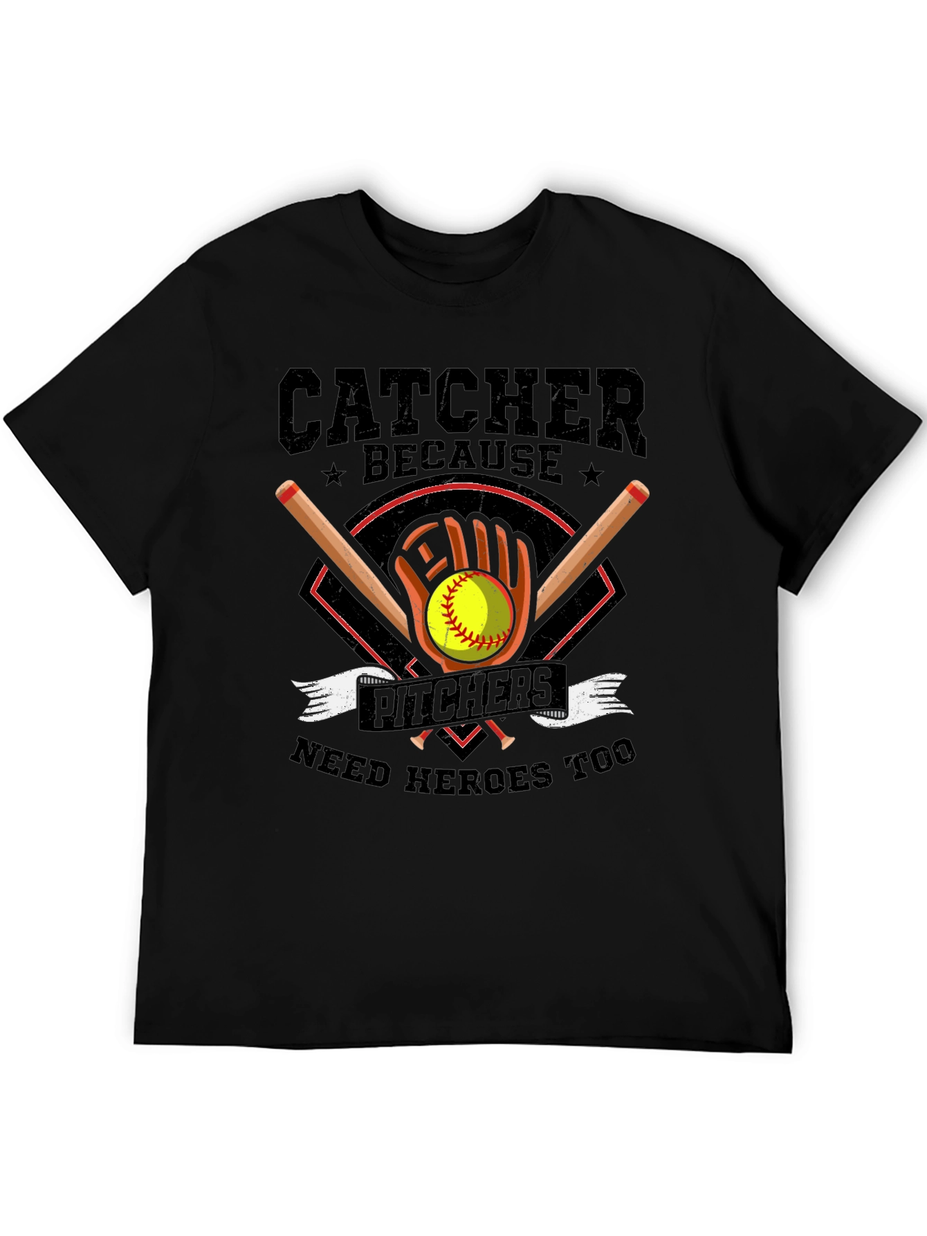 Catcher Hero T-Shirt Baseball Softball Player Tee