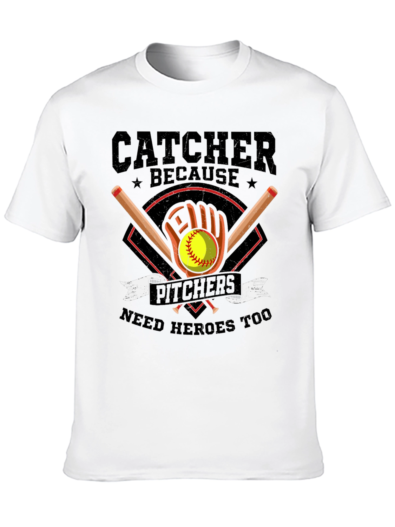 Catcher Hero T-Shirt Baseball Softball Player Tee
