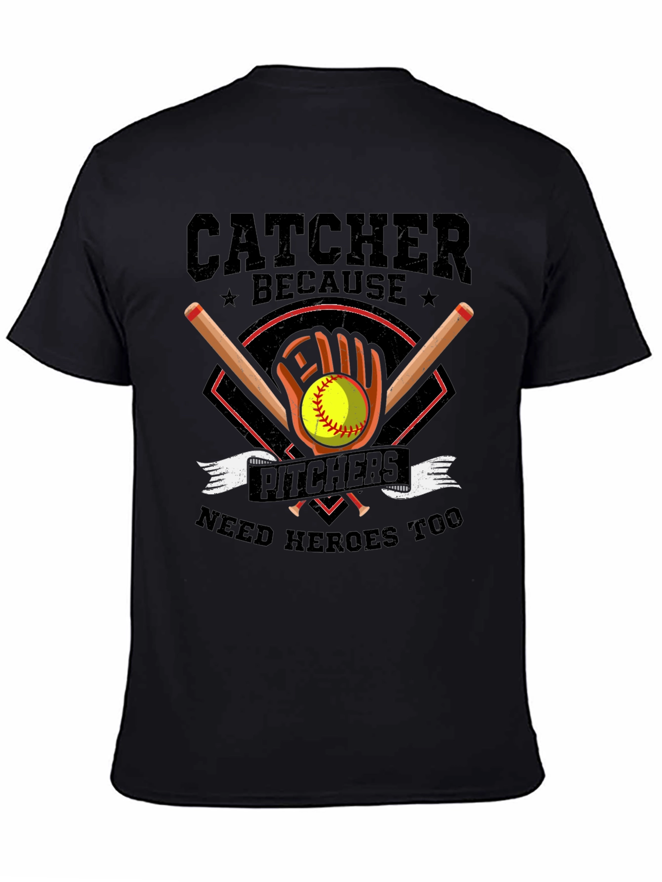 Catcher Hero T-Shirt Baseball Softball Player Tee
