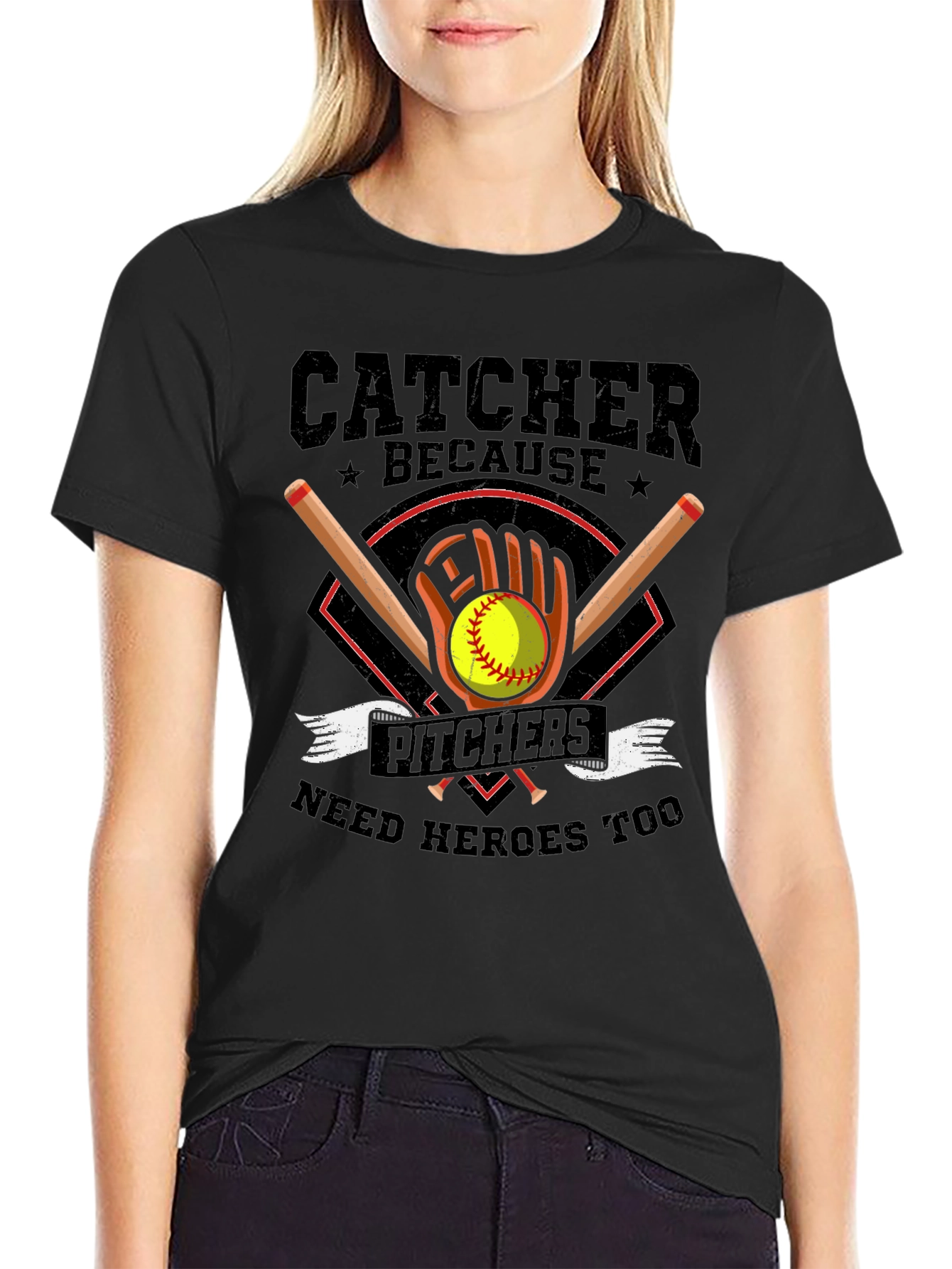 Catcher Hero T-Shirt Baseball Softball Player Tee