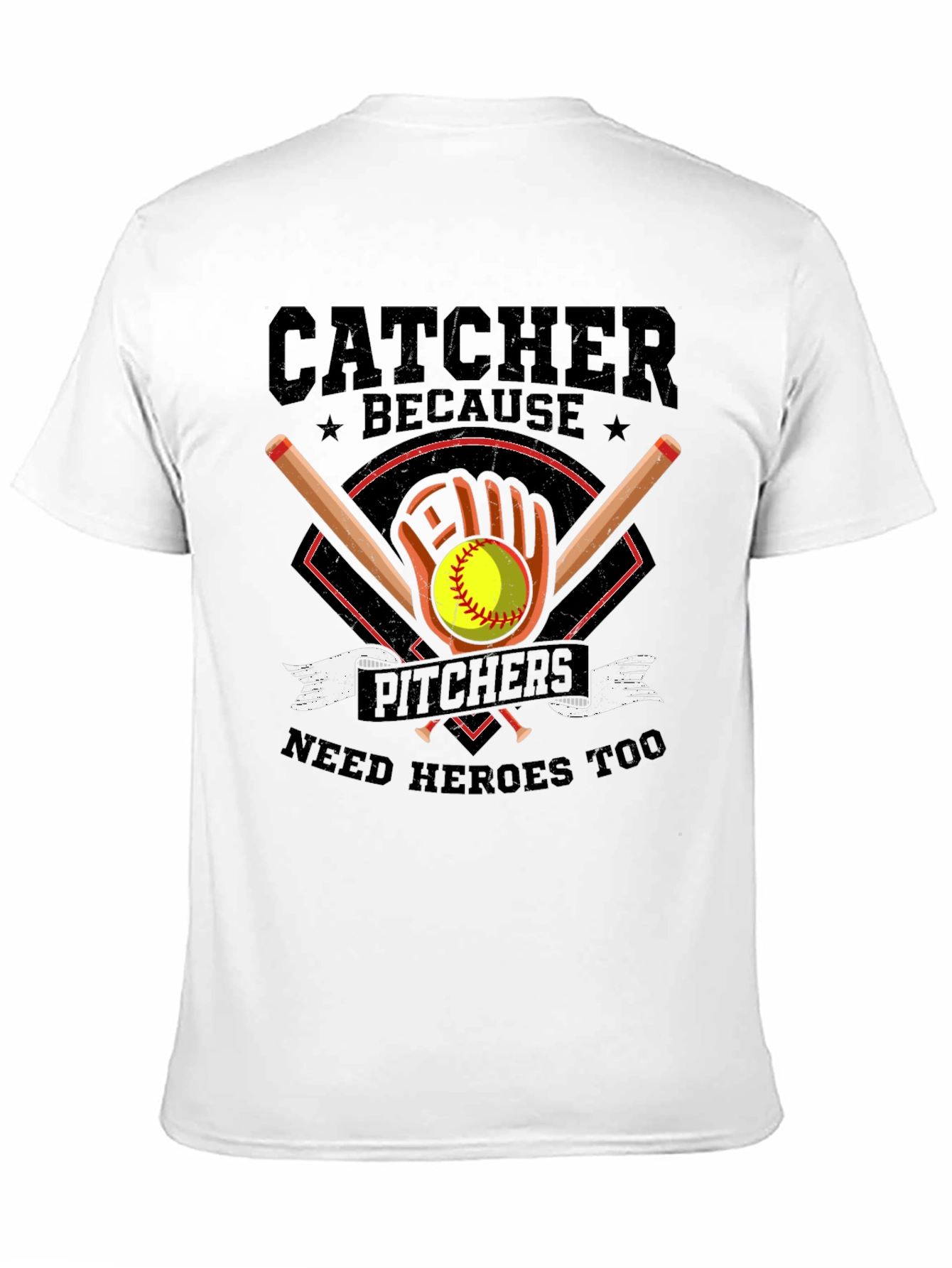 Catcher Hero T-Shirt Baseball Softball Player Tee