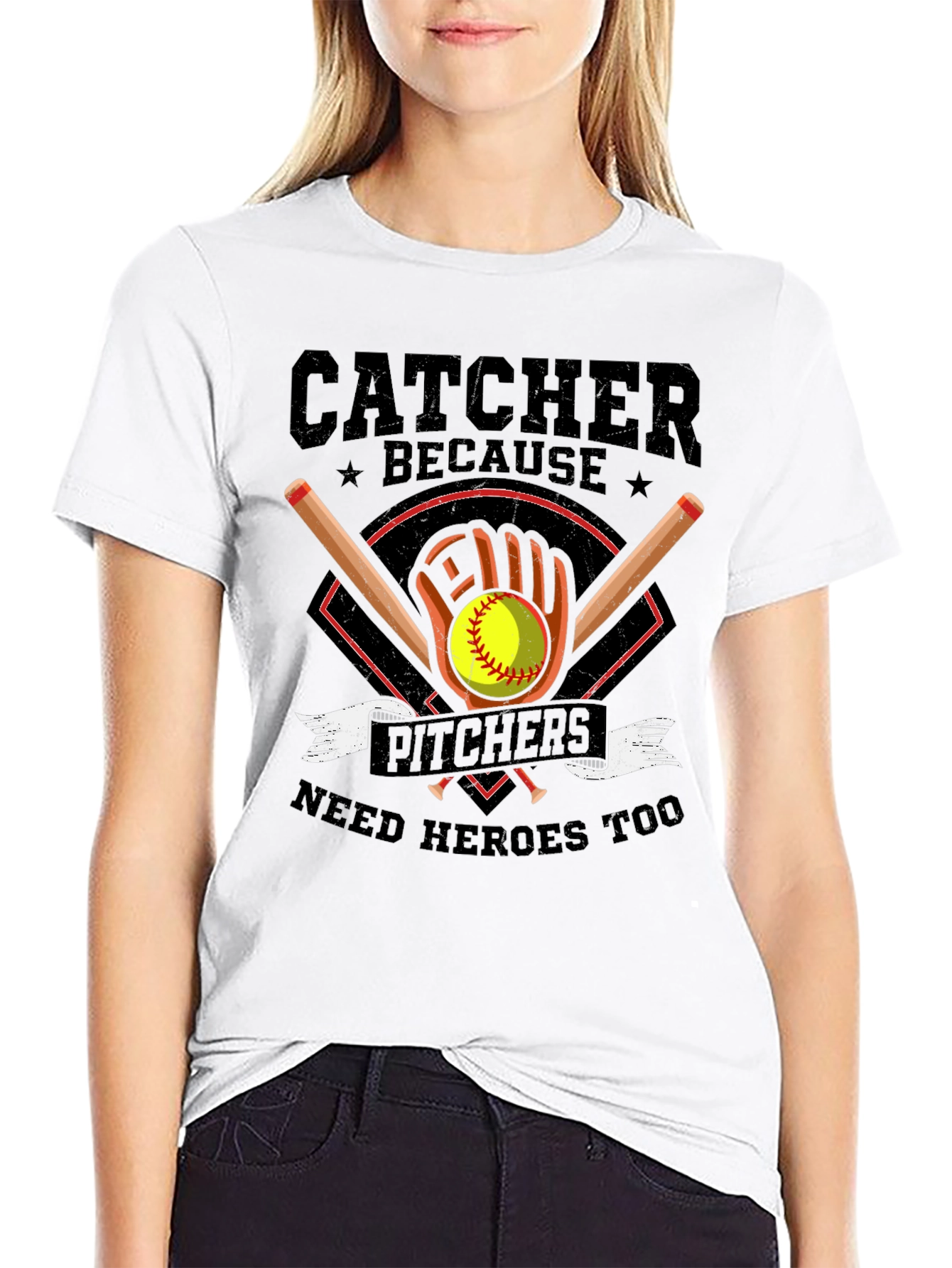 Catcher Hero T-Shirt Baseball Softball Player Tee