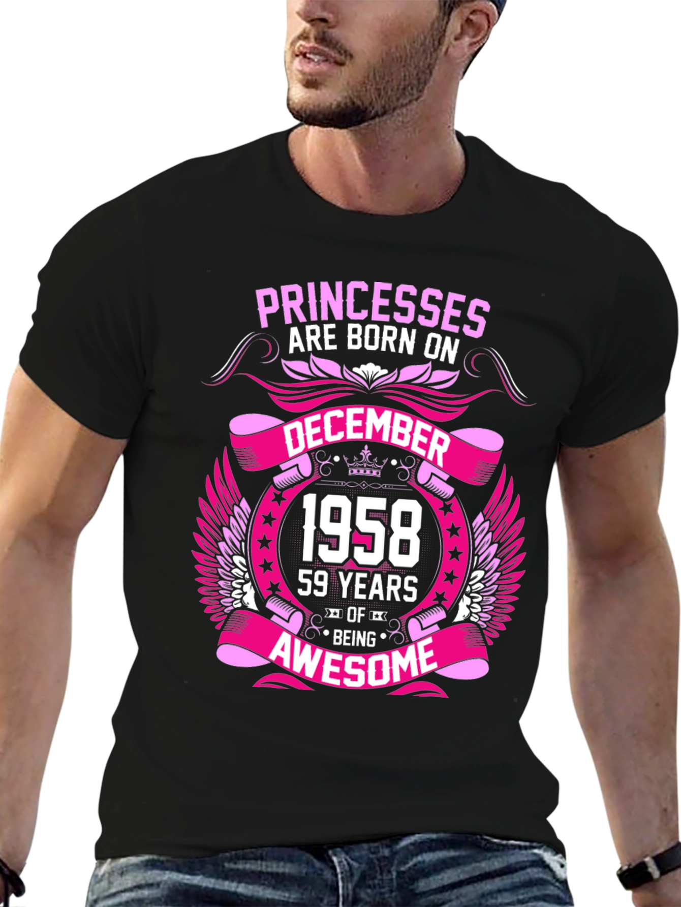Princesses Born in December 1958 Graphic T-Shirt