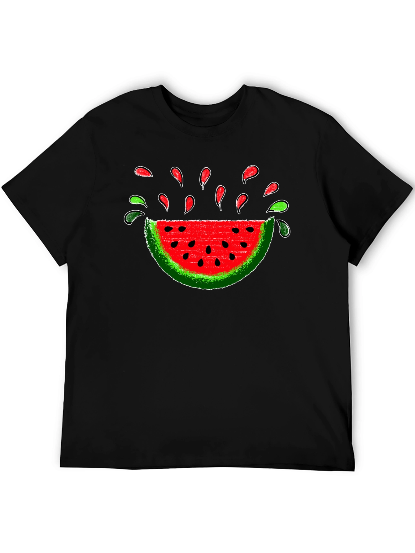 Watermelon Slice Graphic Tee - Black