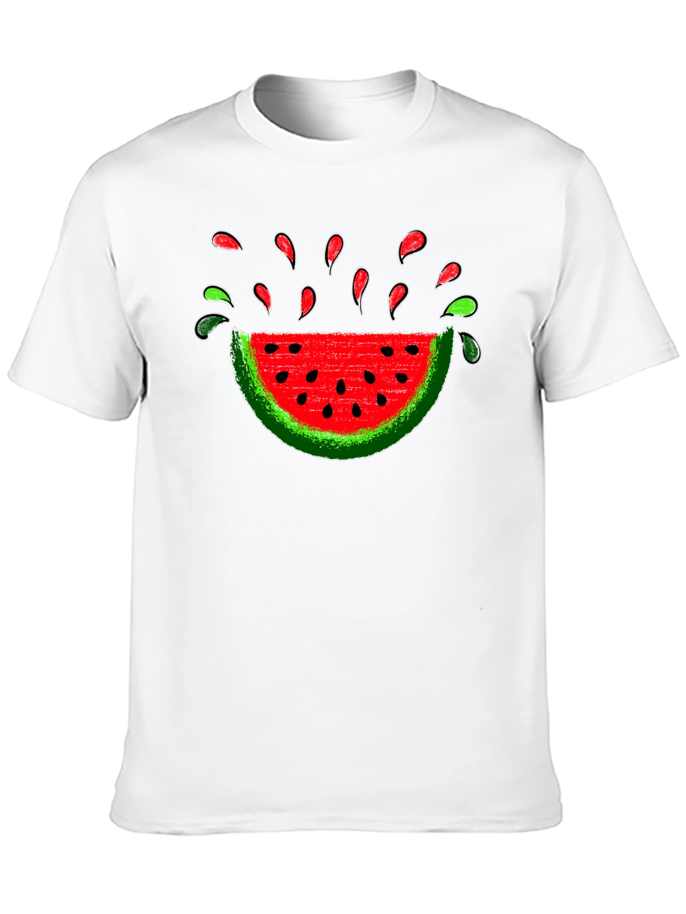 Watermelon Slice Graphic Tee - Black