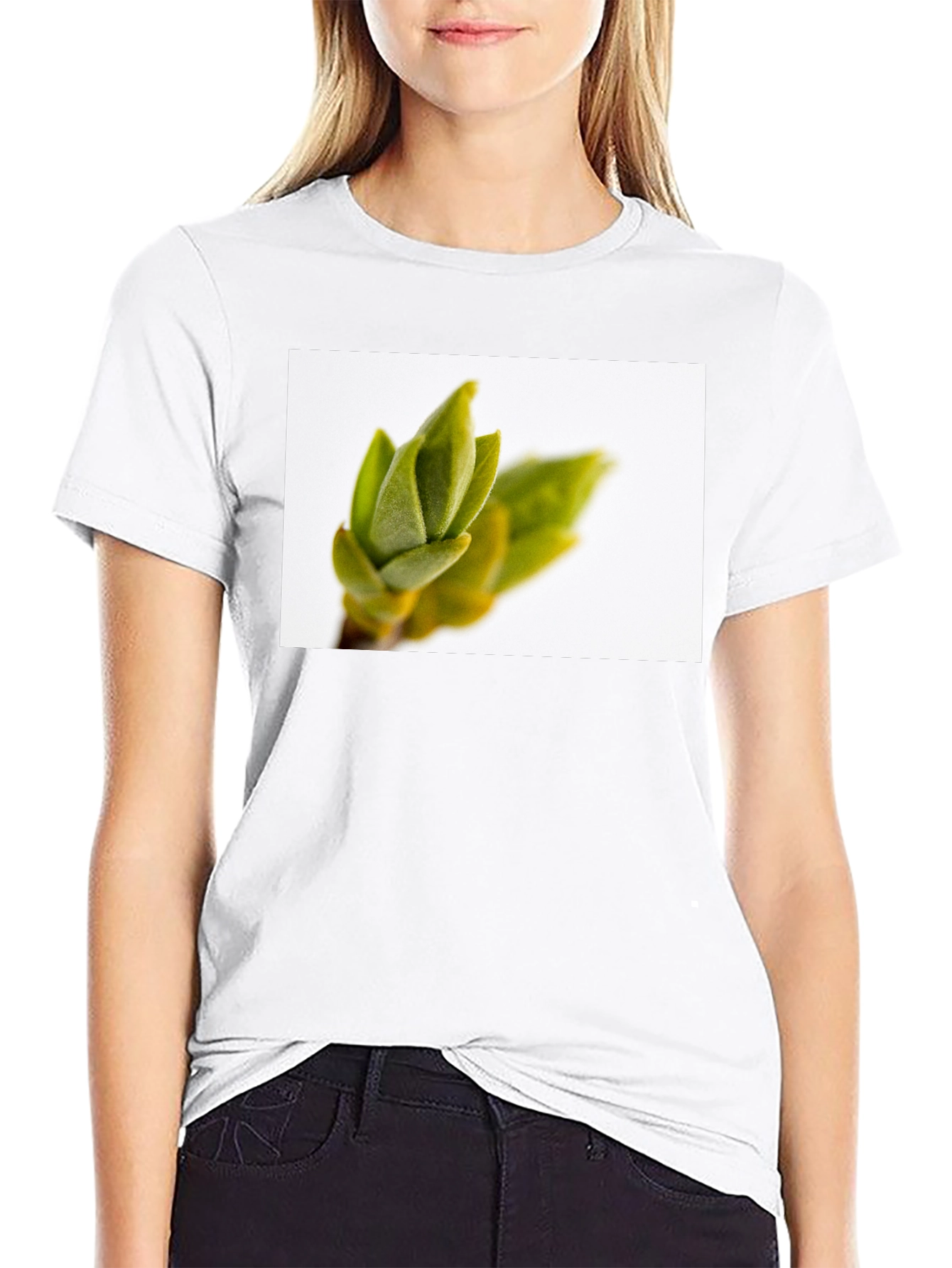 Nature Print Black T-Shirt