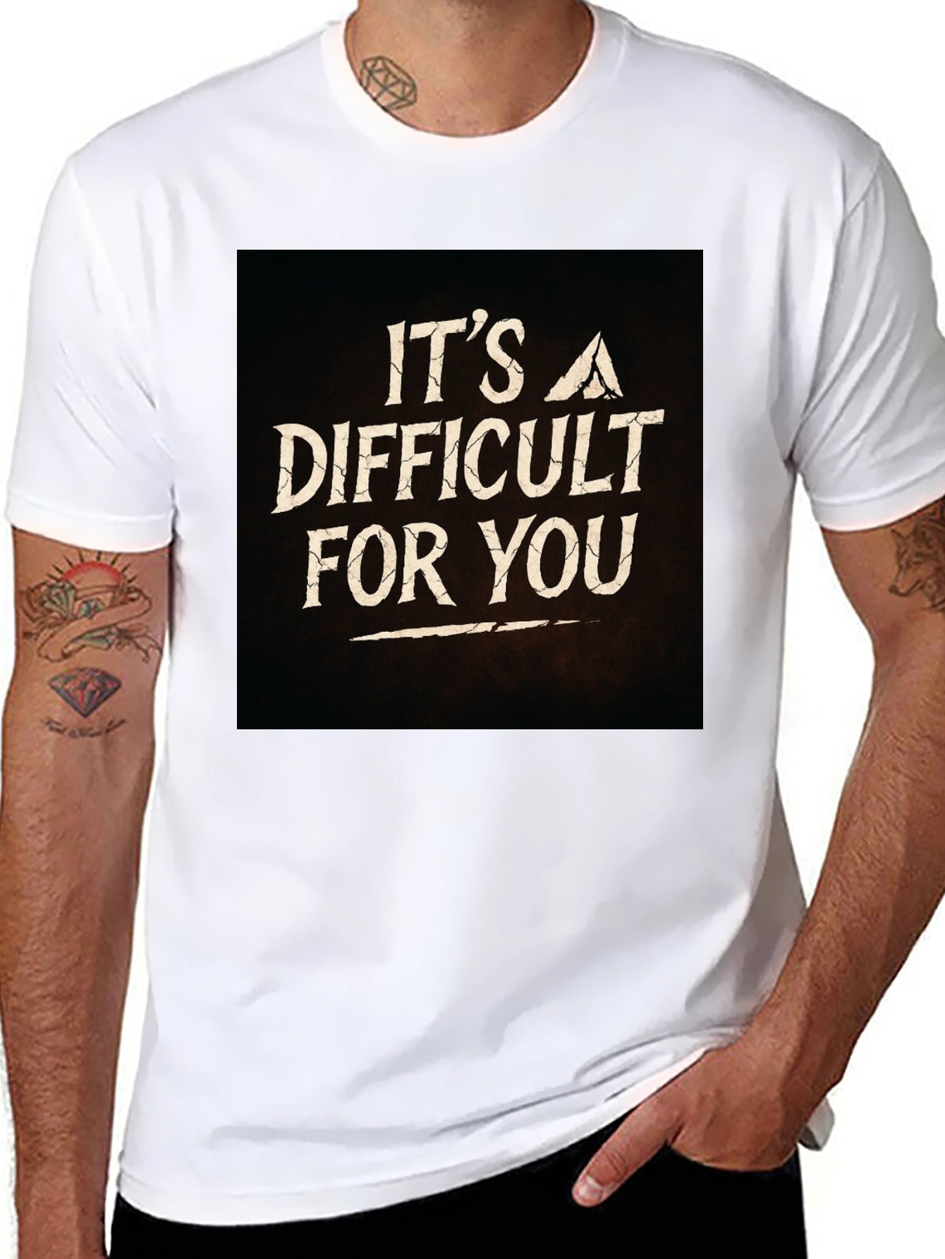 Its A Difficult For You Graphic Black T-Shirt