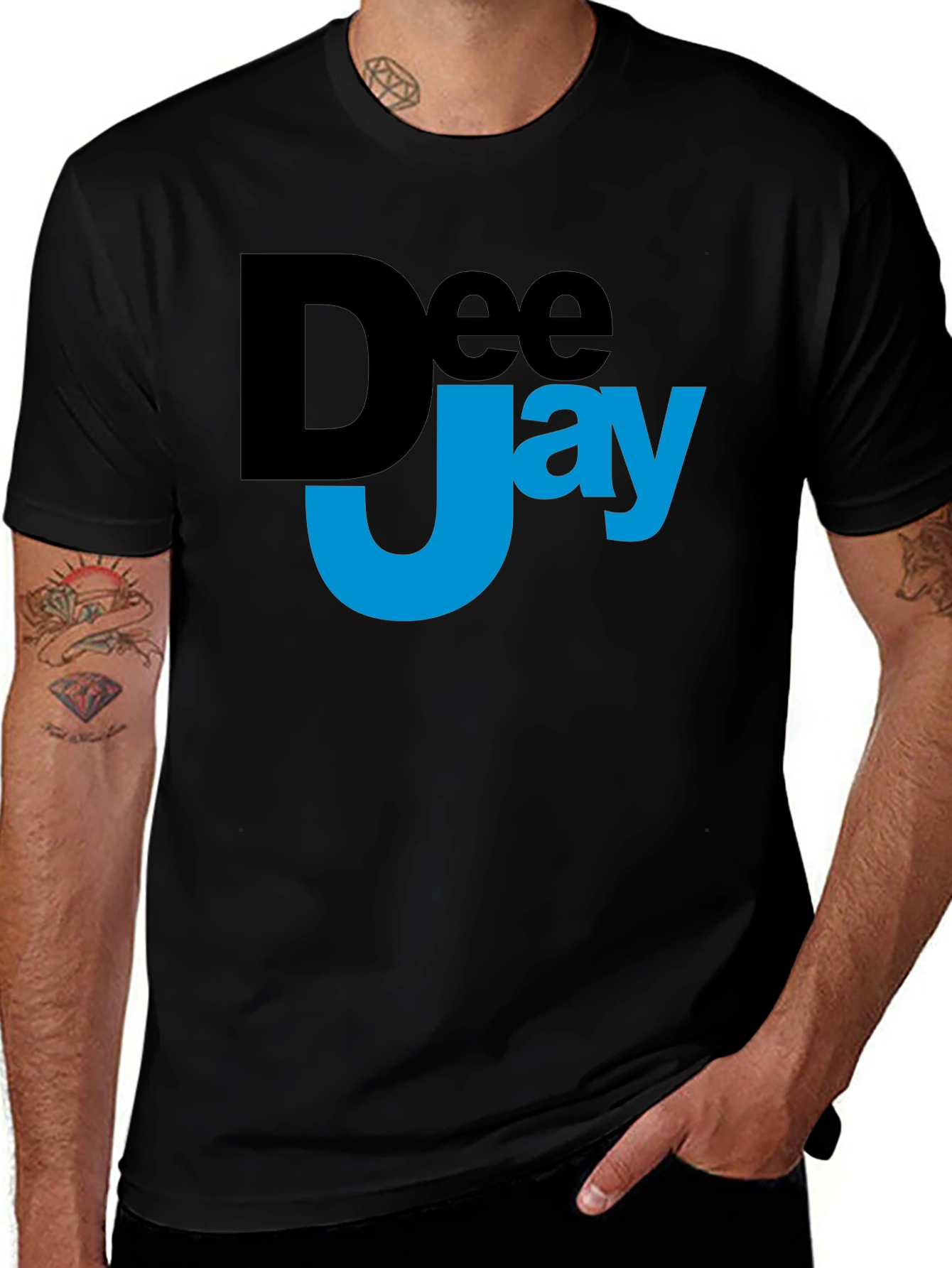 DeeJay Graphic Black T-Shirt