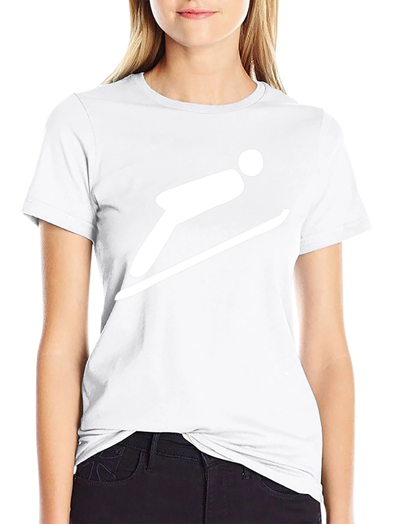 Ski Jumper Graphic Tee - Black