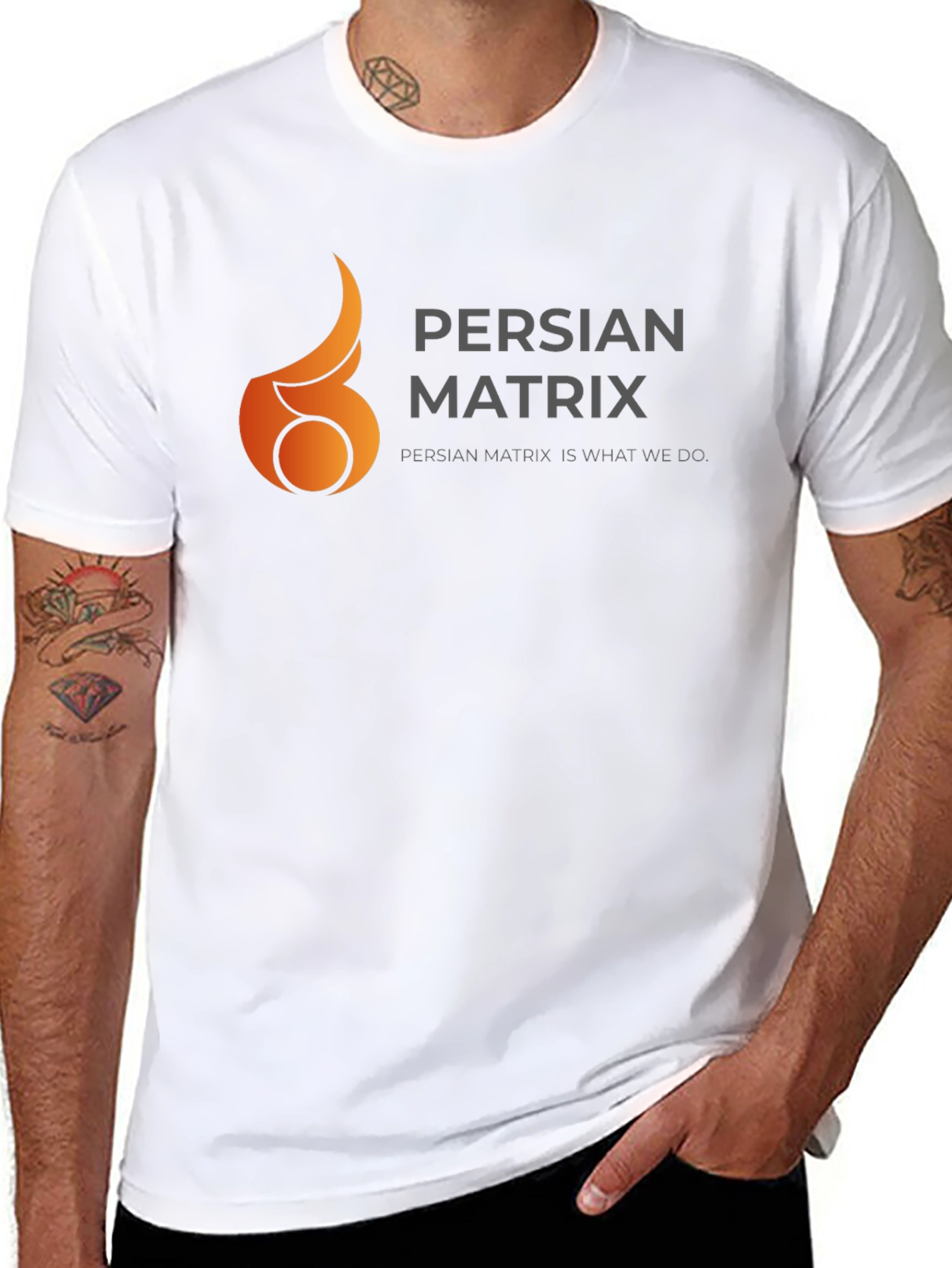 Persian Matrix Black Graphic Tee
