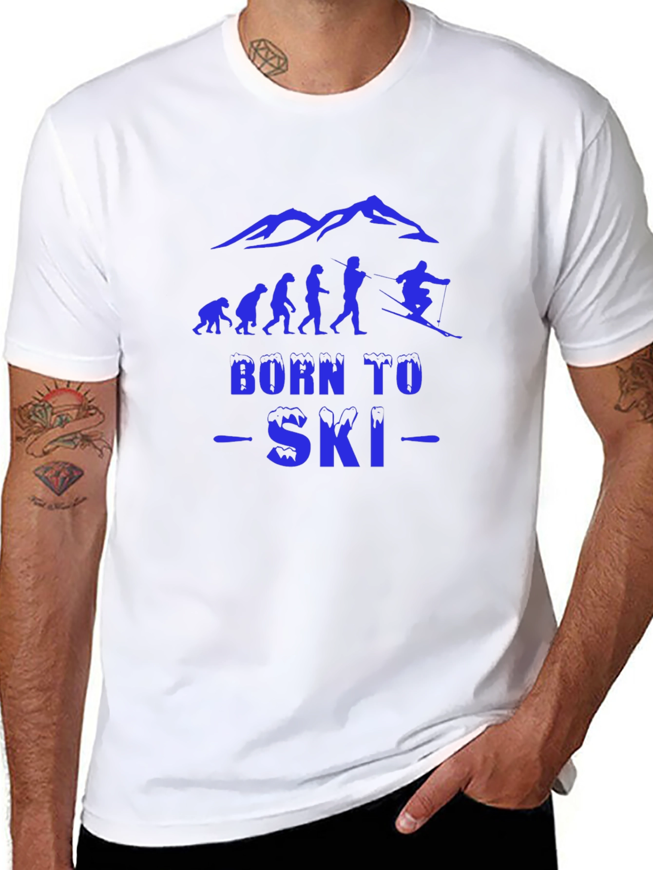 Born to Ski Black T-Shirt