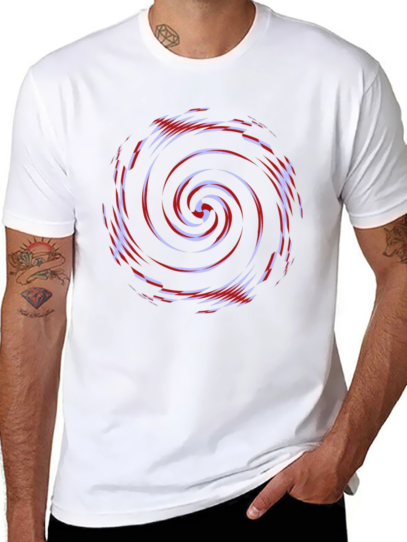 Vortex Swirl Graphic T-Shirt - Modern Design