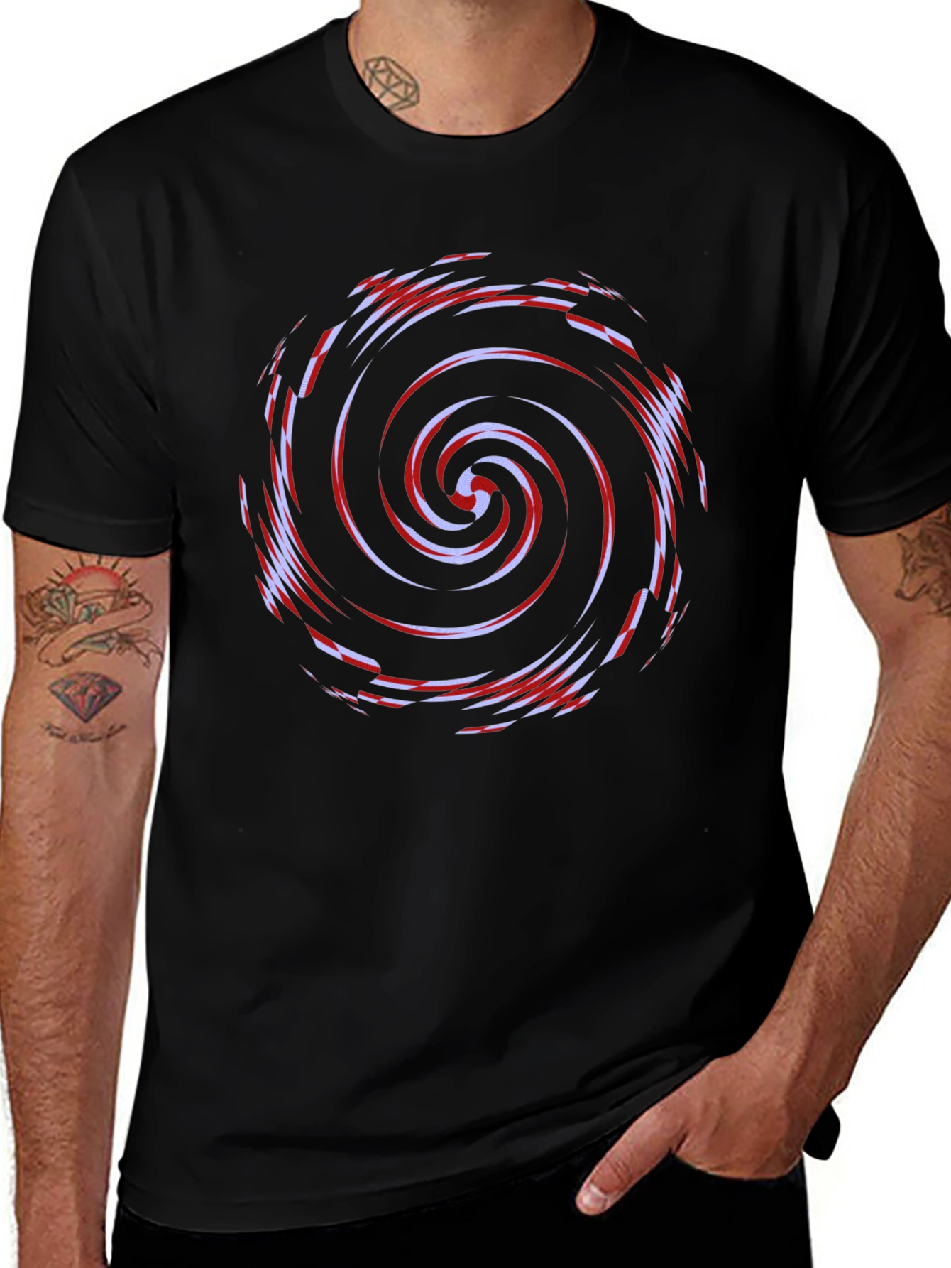 Vortex Swirl Graphic T-Shirt - Modern Design
