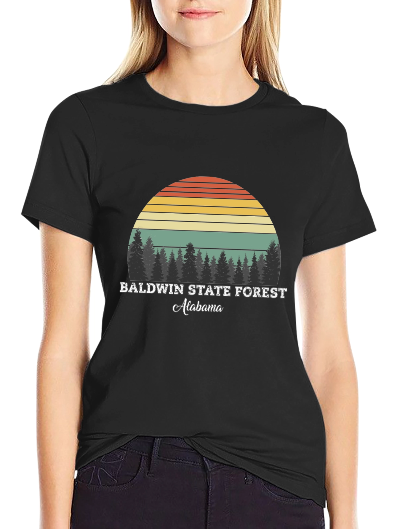 Baldwin State Forest Alabama Retro T-Shirt