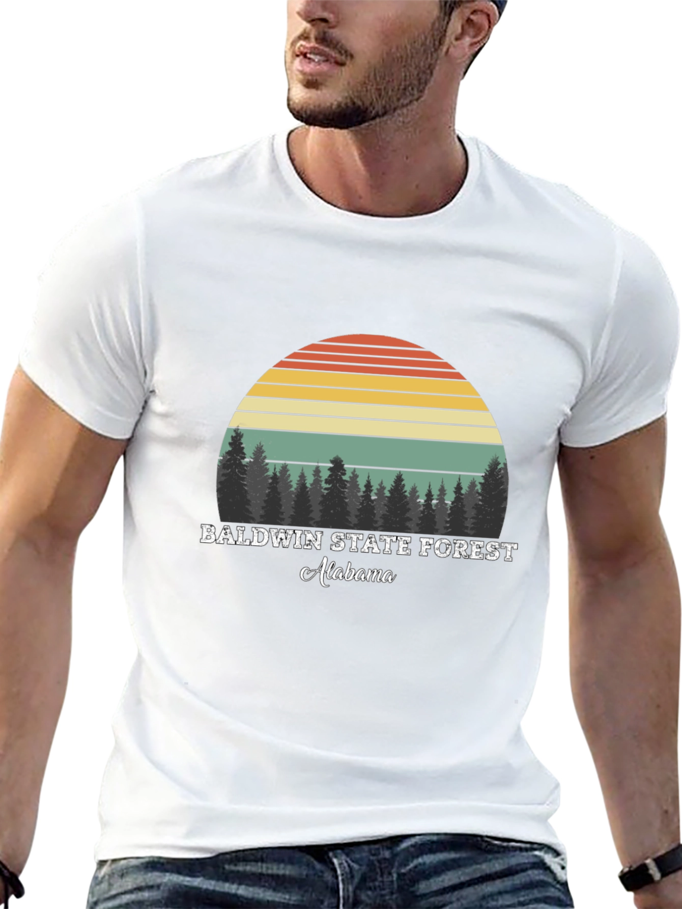 Baldwin State Forest Alabama Retro T-Shirt