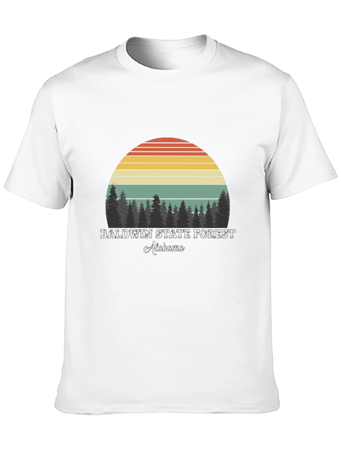 Baldwin State Forest Alabama Retro T-Shirt