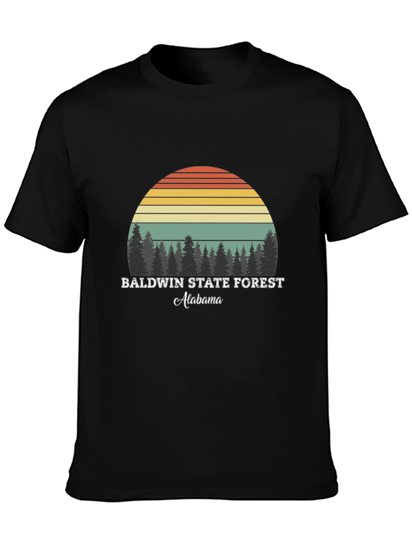 Baldwin State Forest Alabama Retro T-Shirt