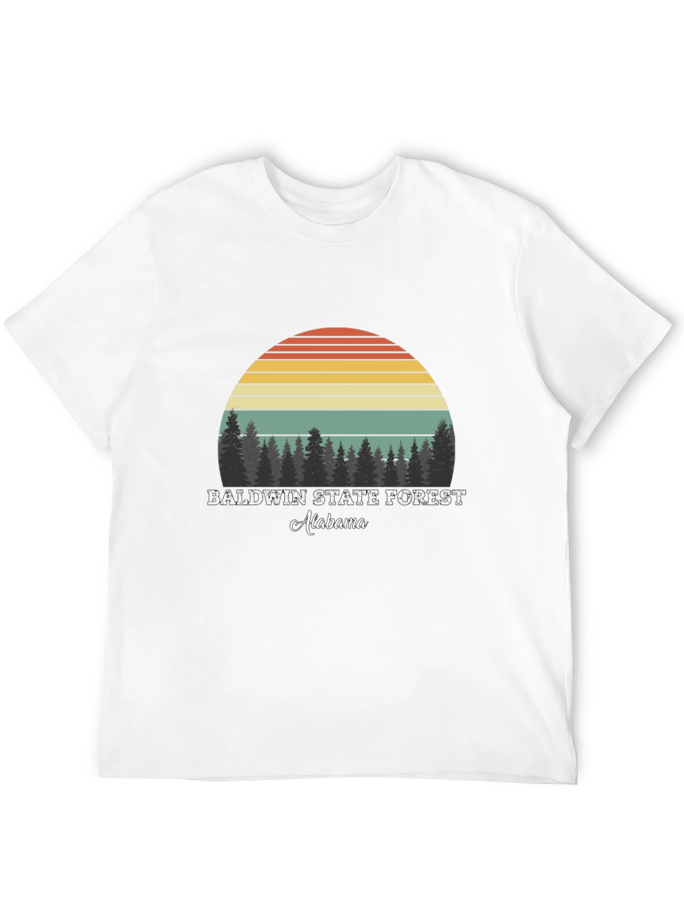 Baldwin State Forest Alabama Retro T-Shirt