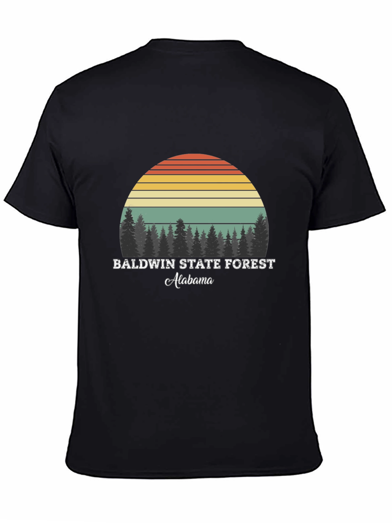 Baldwin State Forest Alabama Retro T-Shirt