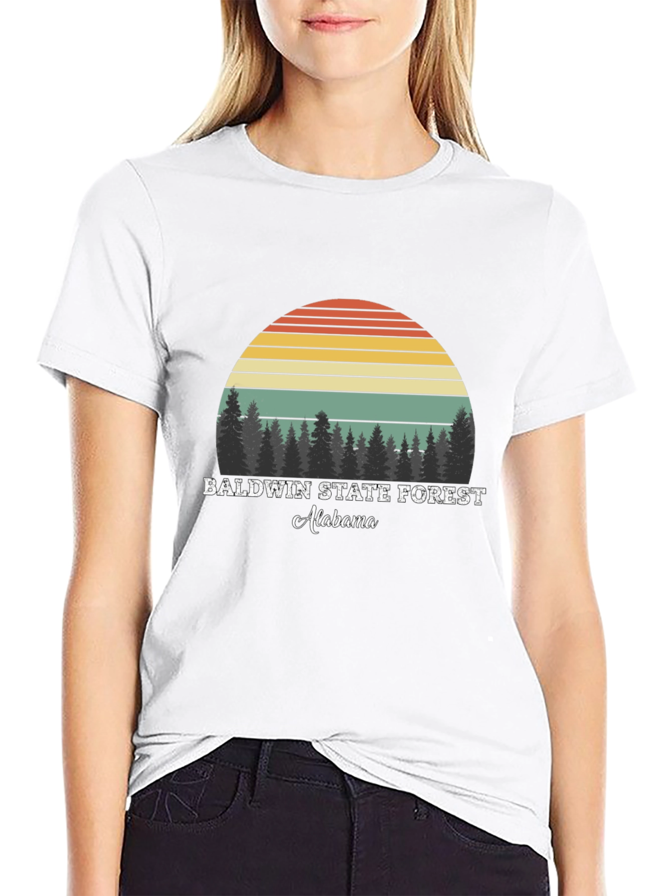Baldwin State Forest Alabama Retro T-Shirt