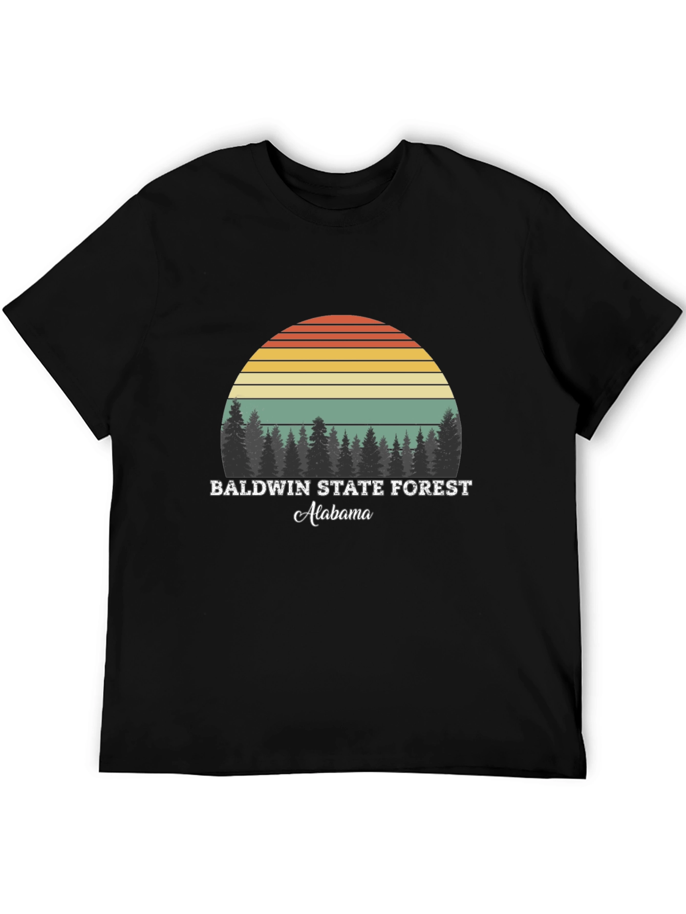 Baldwin State Forest Alabama Retro T-Shirt