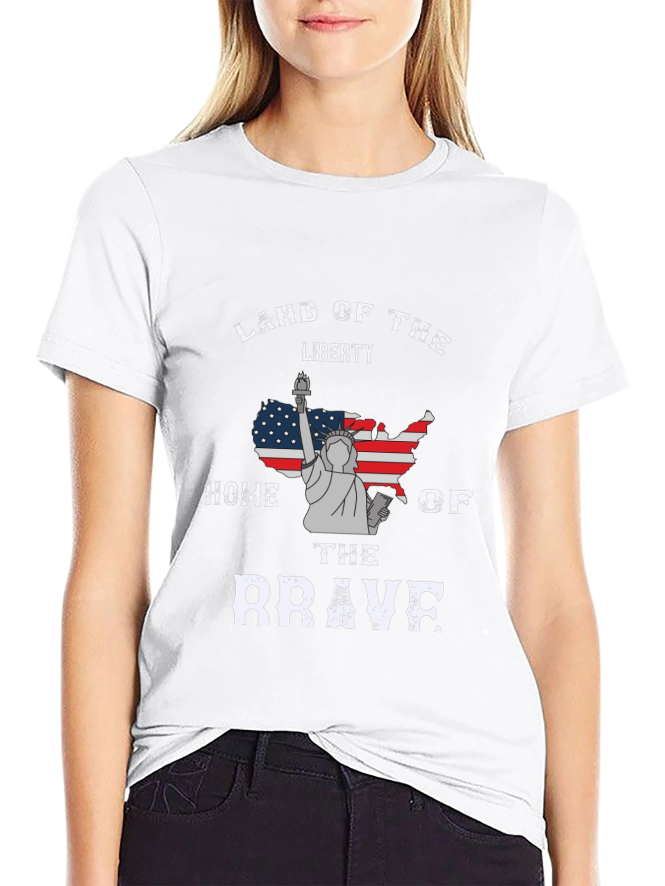 Land of Liberty USA Flag Graphic T-Shirt