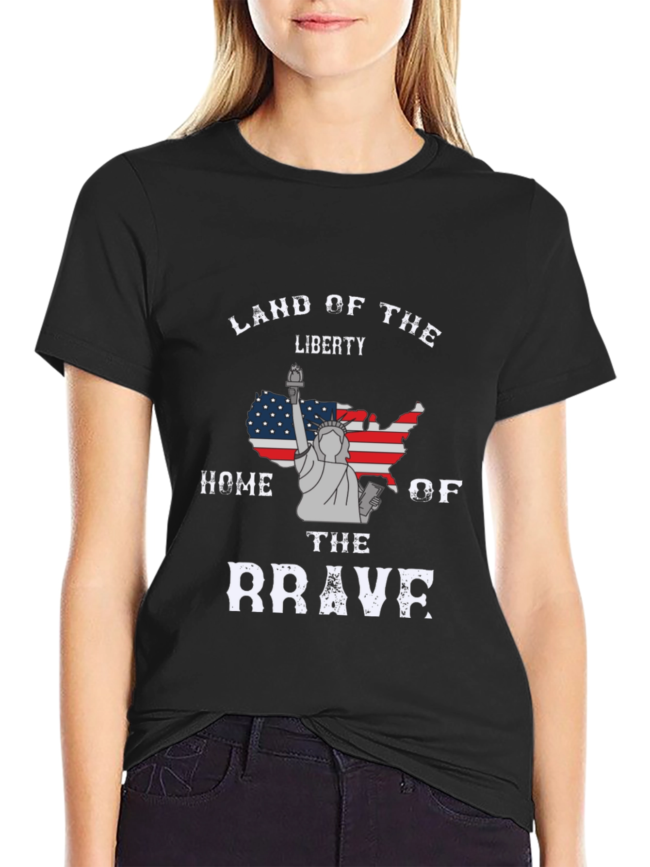 Land of Liberty USA Flag Graphic T-Shirt