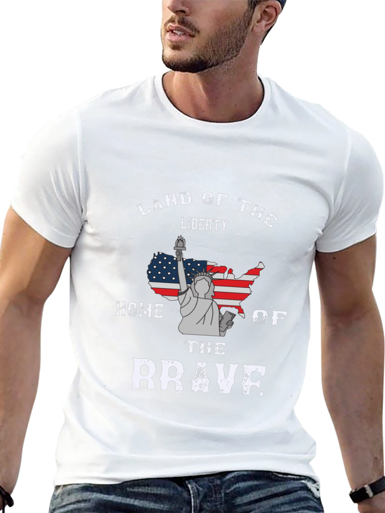 Land of Liberty USA Flag Graphic T-Shirt