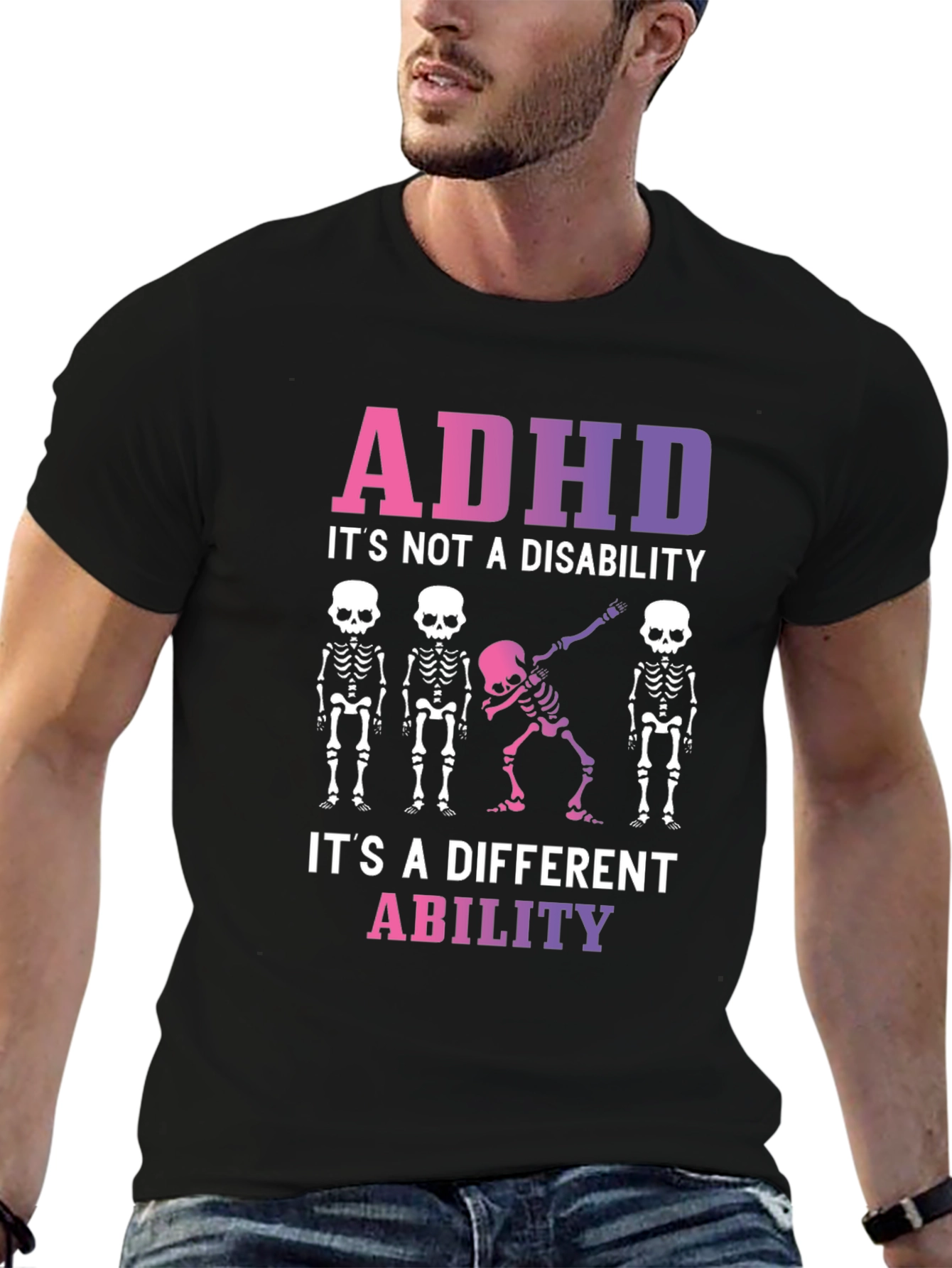 ADHD Its an Ability Skeleton Graphic Tee