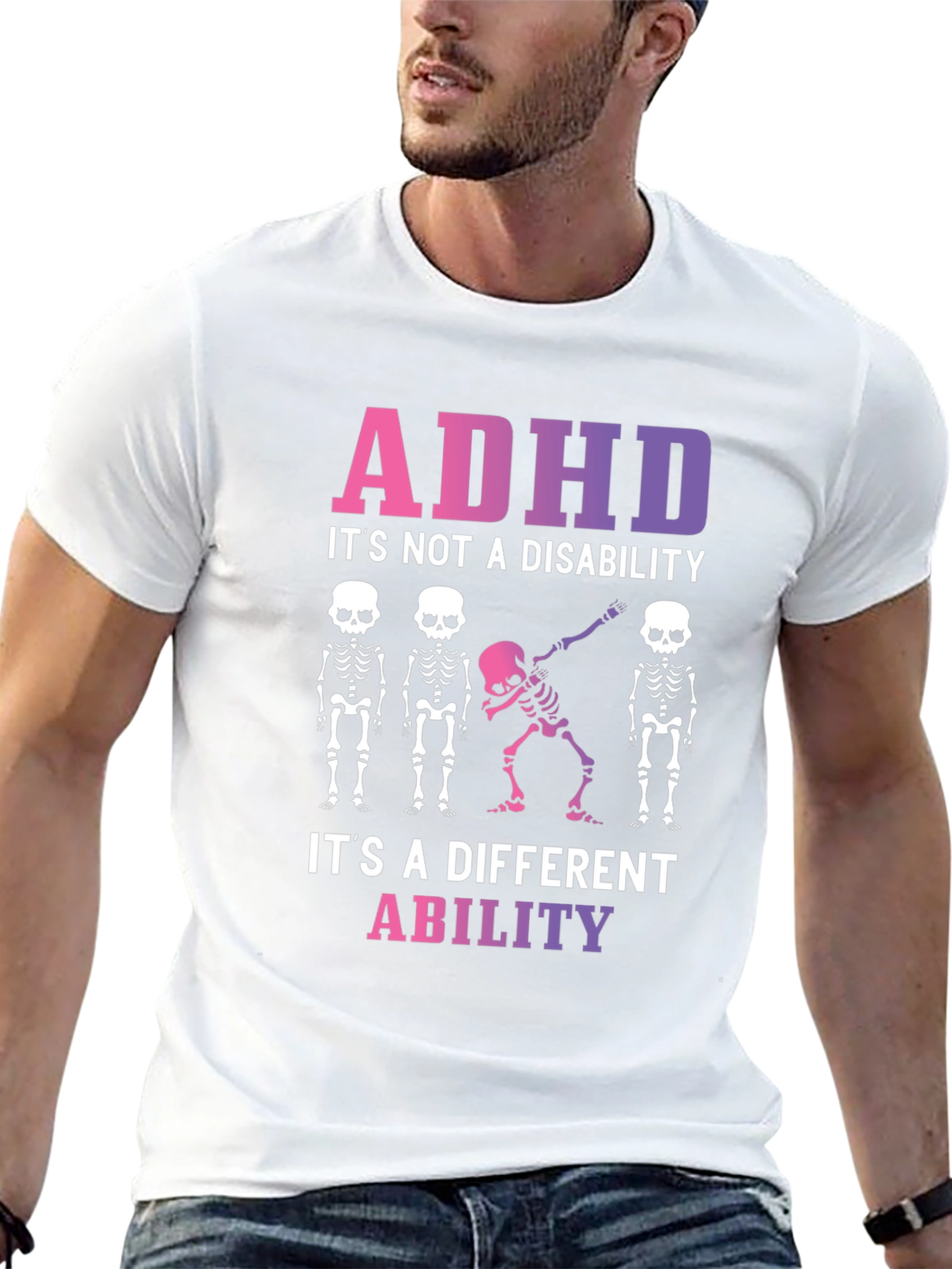 ADHD Its an Ability Skeleton Graphic Tee