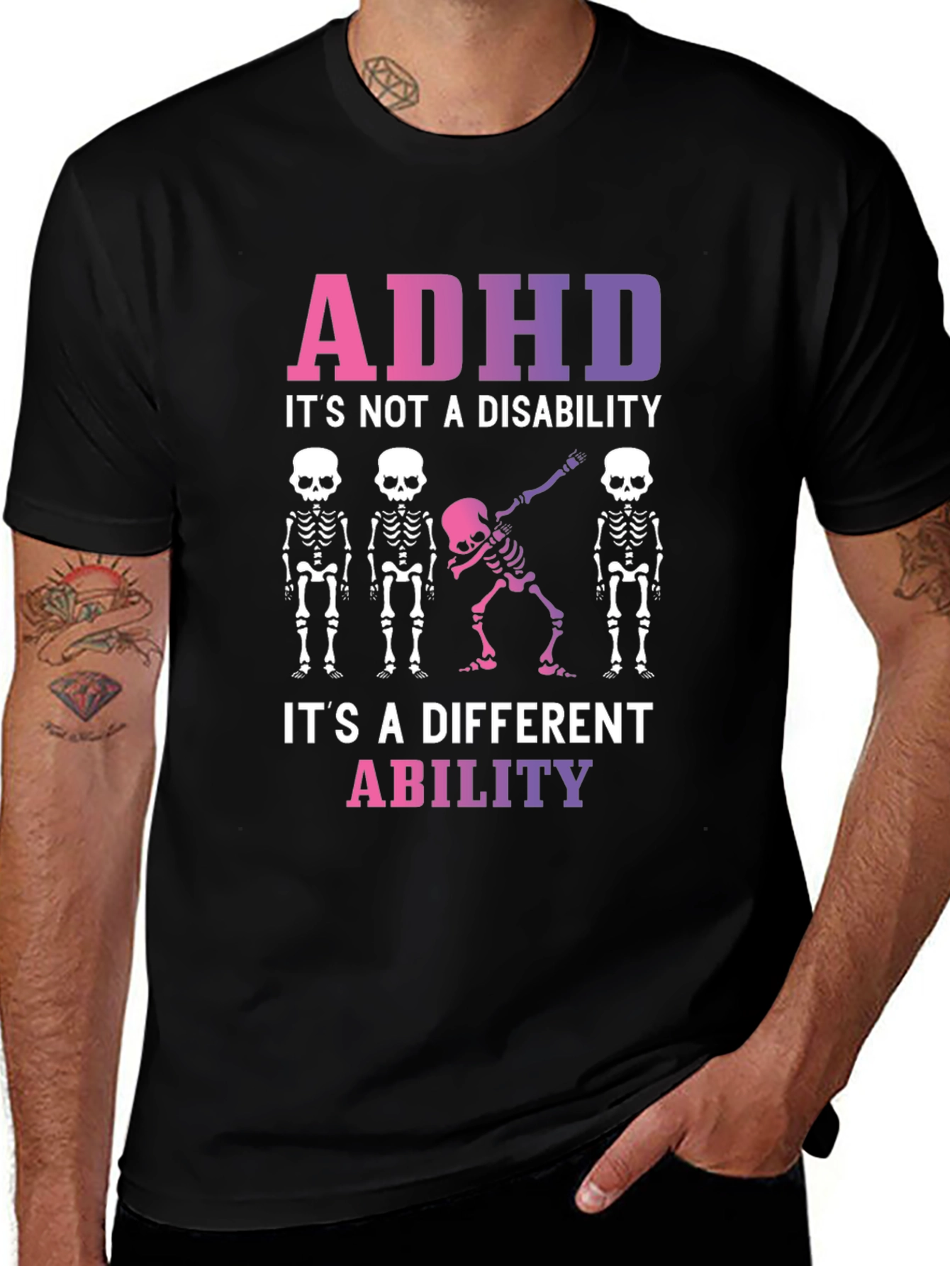 ADHD Its an Ability Skeleton Graphic Tee