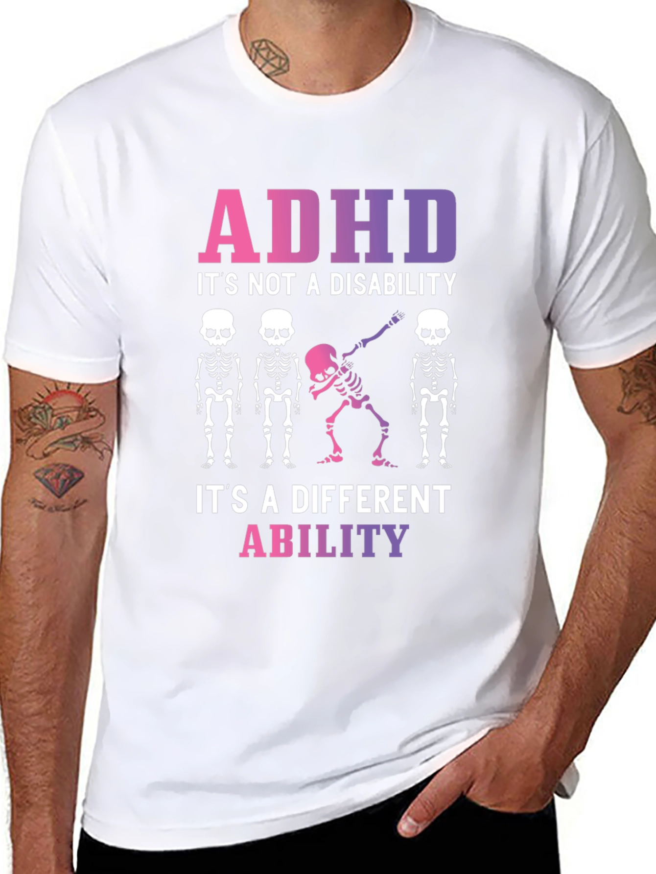 ADHD Its an Ability Skeleton Graphic Tee