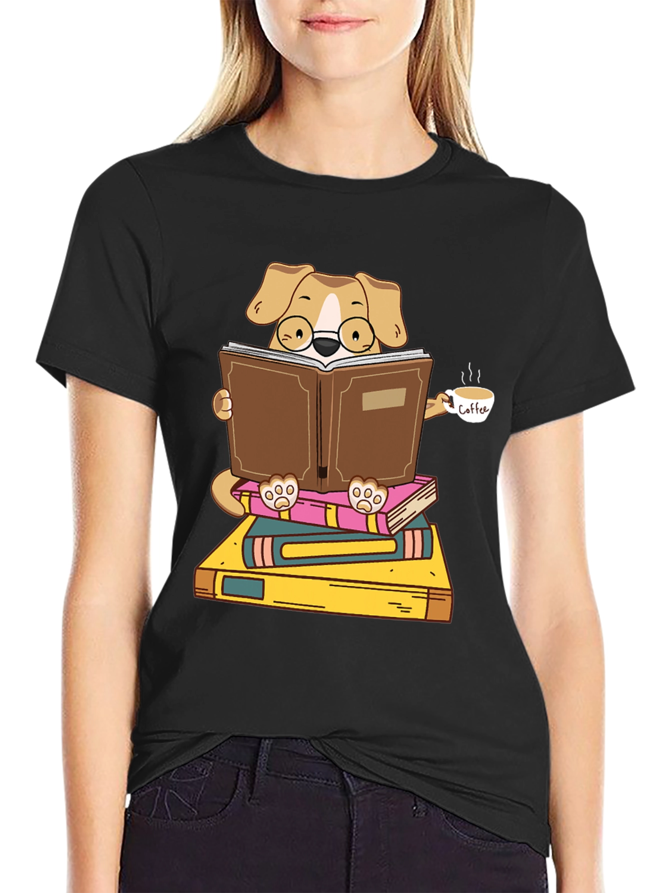 Bookish Dog T-Shirt - Cute Reader Design