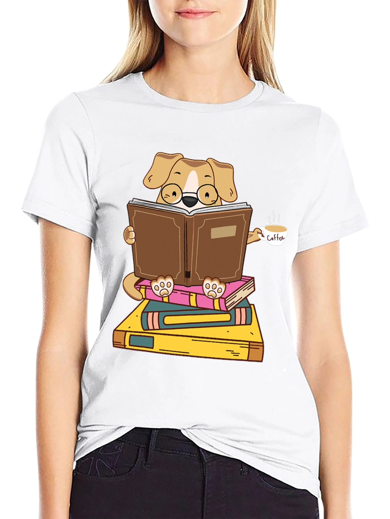 Bookish Dog T-Shirt - Cute Reader Design