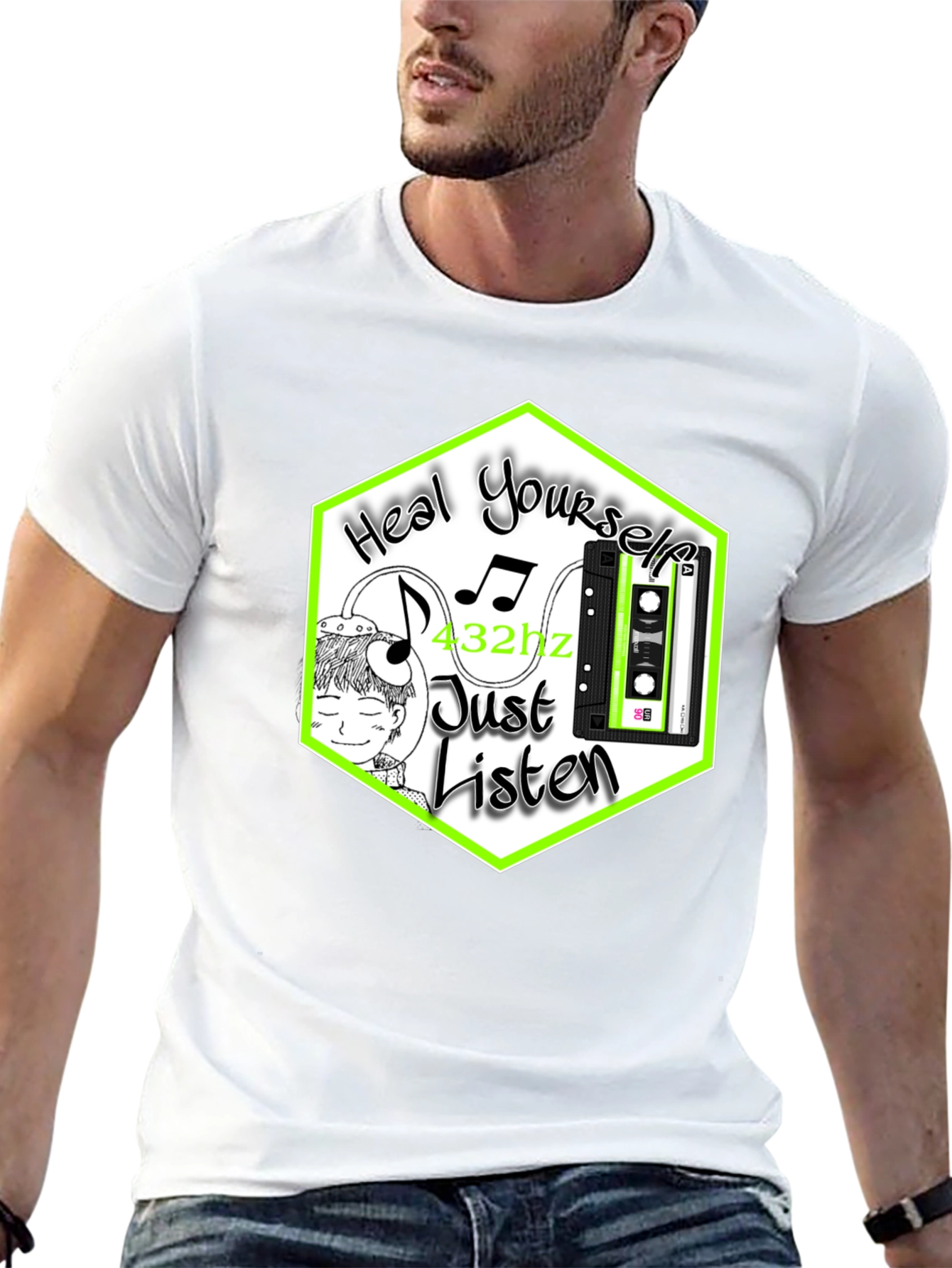 Heal Yourself Tee: 432hz Music Therapy T-Shirt