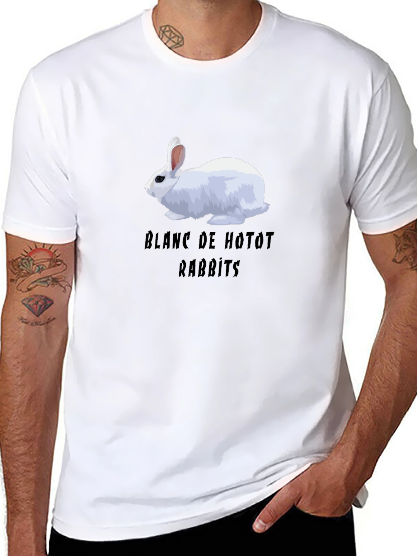 Blanc de Hotot Rabbits Graphic Tee